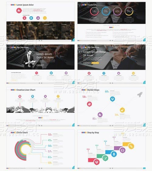74页精美商务设计多用途PPT模板