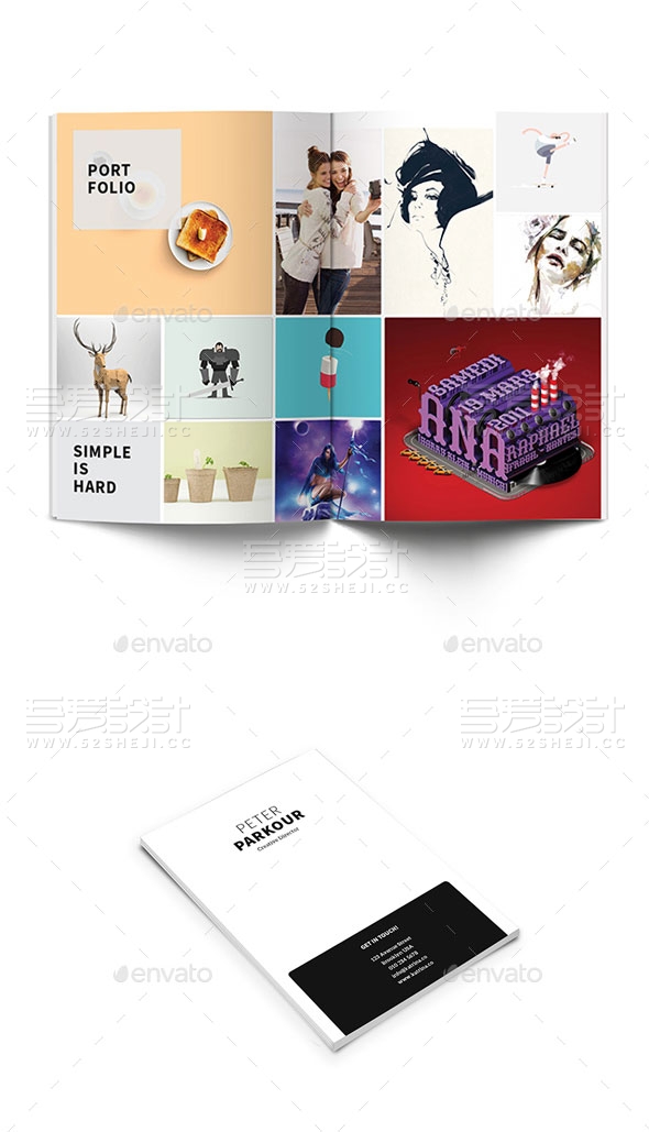 创意个人作品简历展示画册模板
