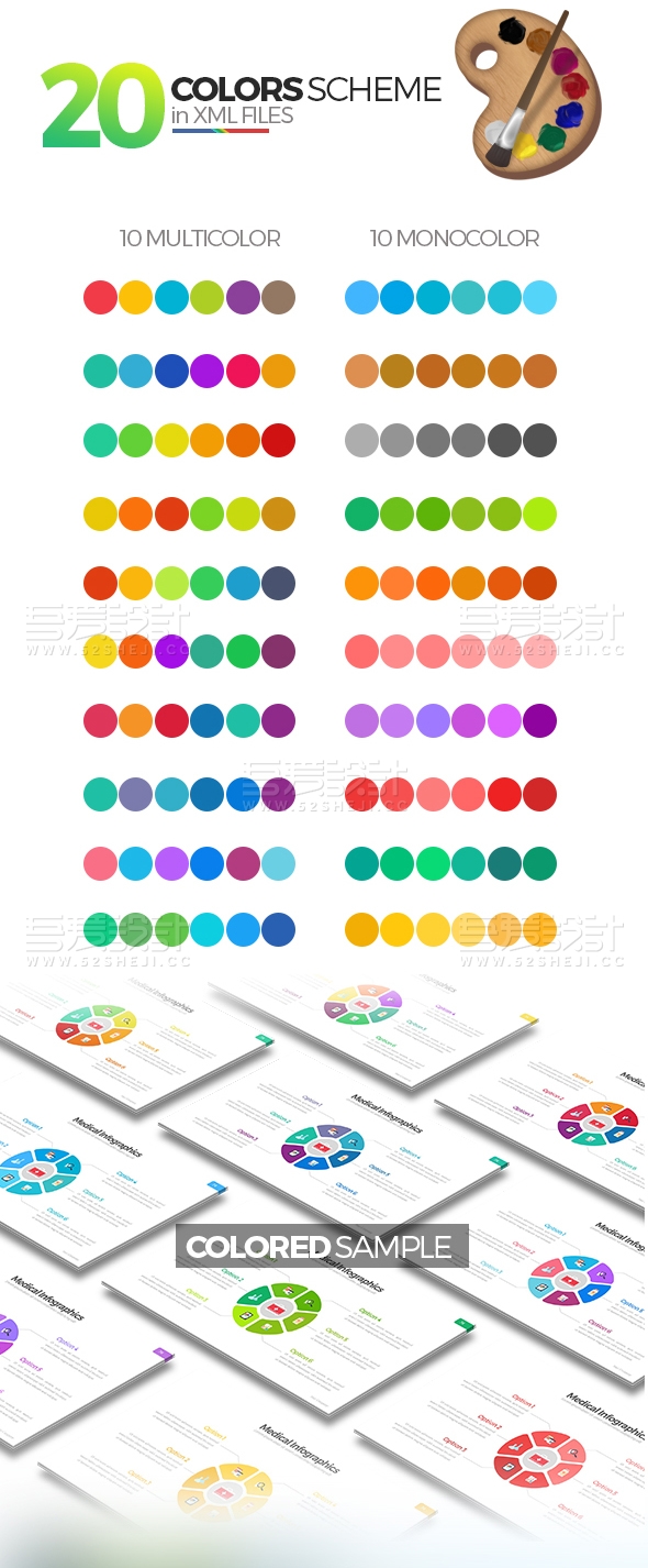 143页高端欧美图形图表商务PPT模板