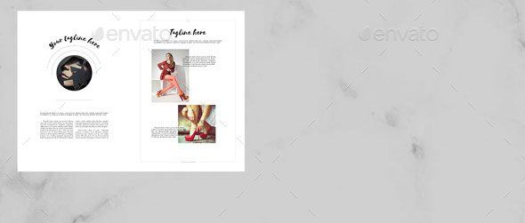 时尚简约杂志宣传画册模板