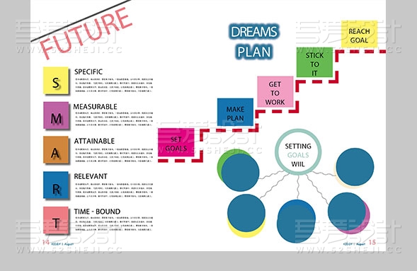 简约卡通时尚风格的教育画册设计模板