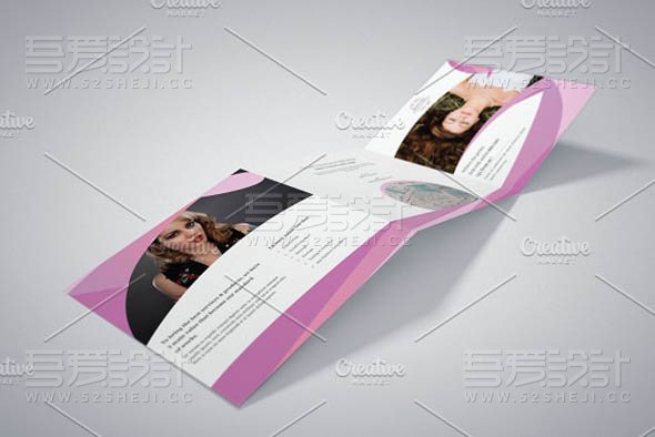 美容院产品介绍三折页模板