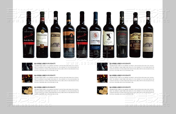 高端大气葡萄红酒画册设计模板