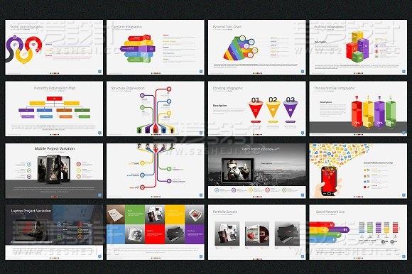 100页商务数据统计报告PPT模板