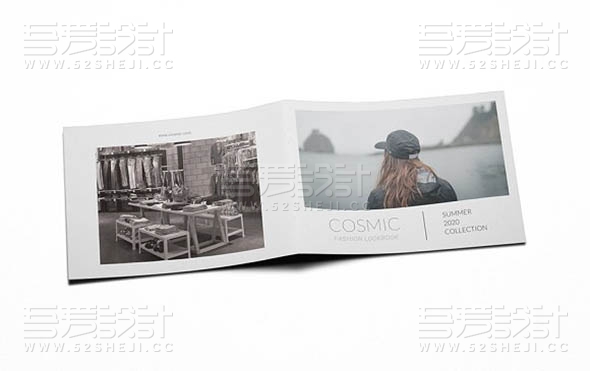 横版时尚产品展示杂志画册模板