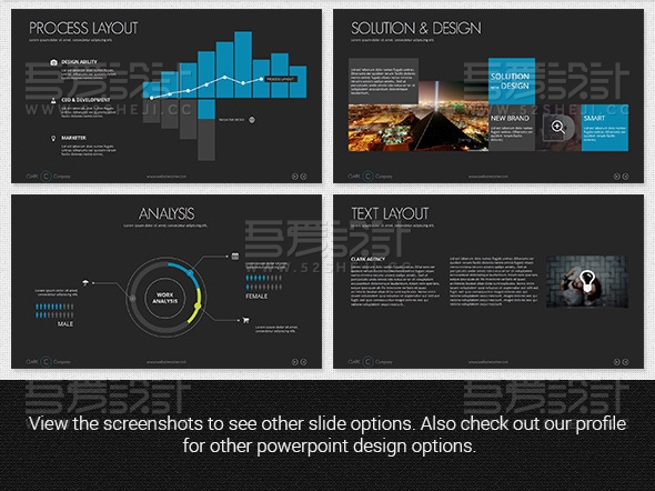 简约欧美风格企业通用PPT模板