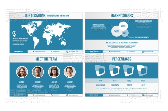 蓝色商务汇报总结计划Keynote模板