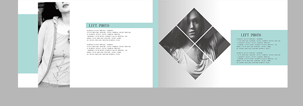 清新大气时尚时装画册设计模板