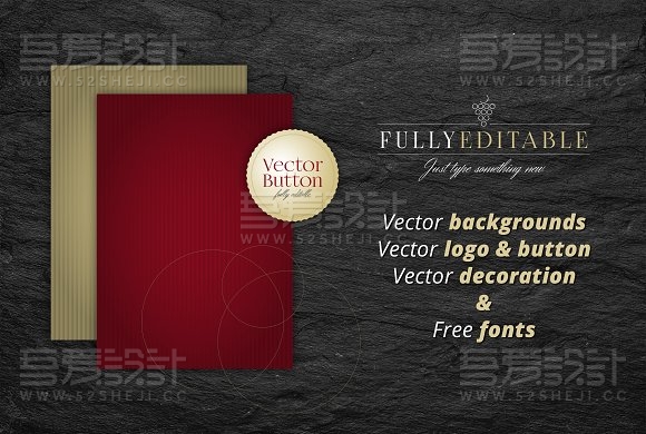 精品葡萄酒红酒展示三折页文件夹邀请函模板