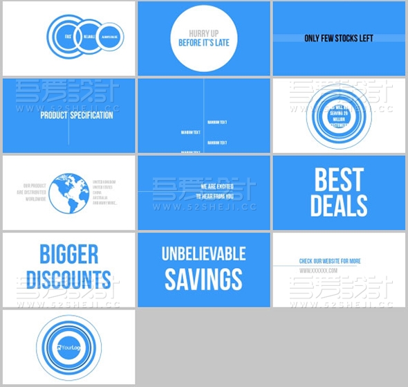 蓝色抖音快闪企业介绍PPT模板