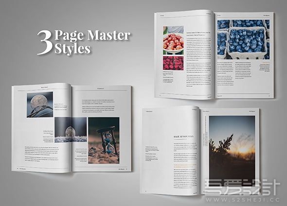 简约摄影展示杂志宣传画册模板