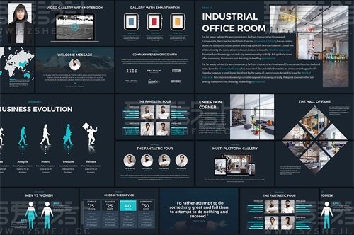 30页企业公司升职介绍通用PPT模板