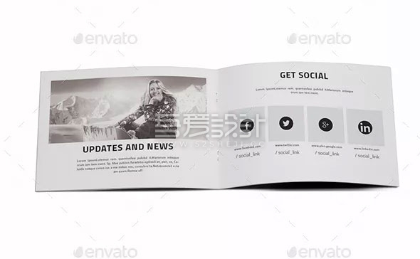 欧美风企业宣传Indesign画册模板