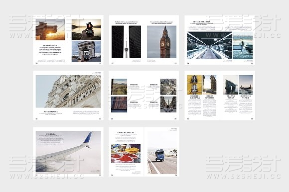 旅游杂志画册模板InDesign模板