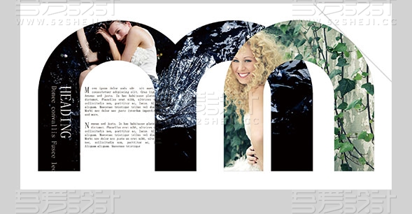 创意方形时尚杂志服装配饰画册设计模板