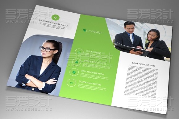 高端欧美风格团队介绍三折页模板