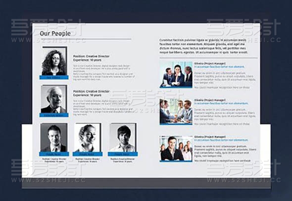 蓝色简约创意企业通用宣传画册模板