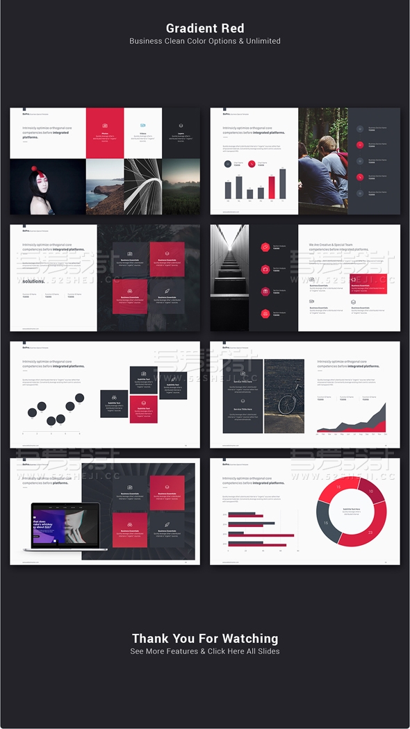 110页极简文艺杂志风格keynote模板