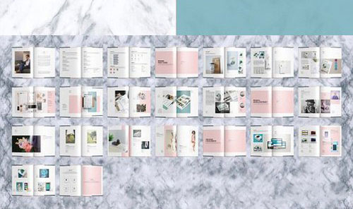 设计师设计作品展示企业宣传画册模板