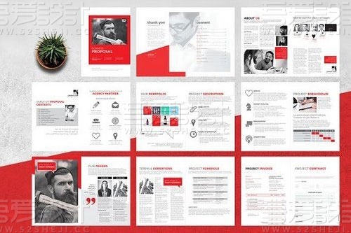 简约精美团队介绍企业宣传画册模板