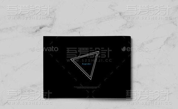 黑三角创意时尚图片展示画册模板