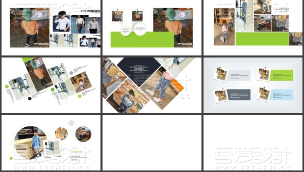 小清新服装展示PPT模板