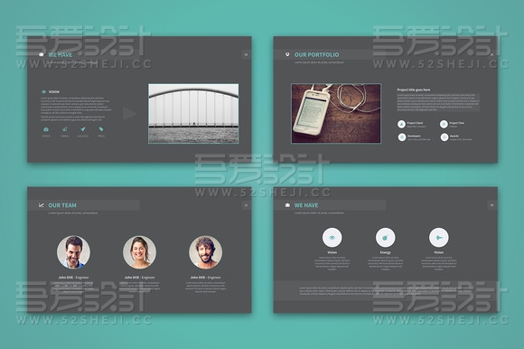 简约文艺风格keynote模板