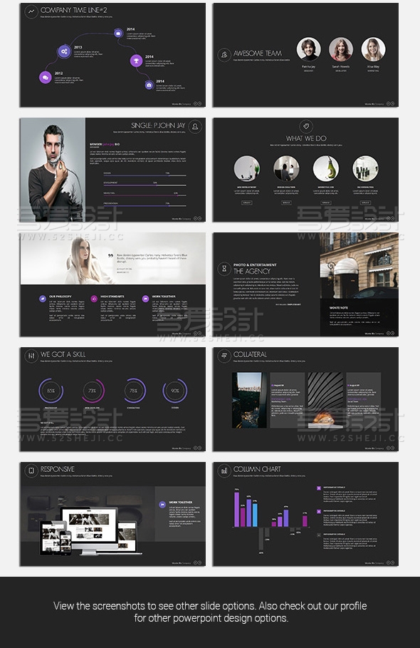 40页商务蒙特风格多用途PPT模板