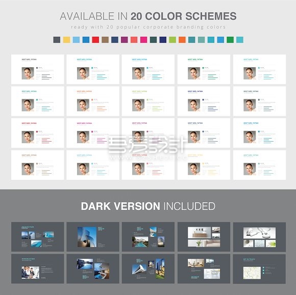 扁平化简约风产品图片展示PPT模板