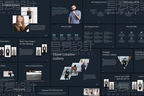35页杂志风格keynote模板