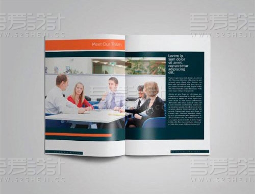欧美风格简约大气企业宣传画册模板