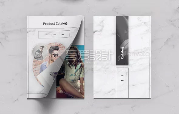 简约产品展示宣传Indesign画册模板