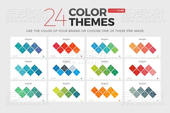 扁平化简约创意风格keynote商务模板