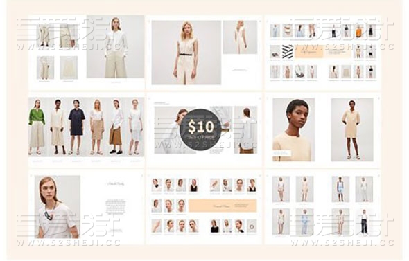 简约服装展示宣传画册模板