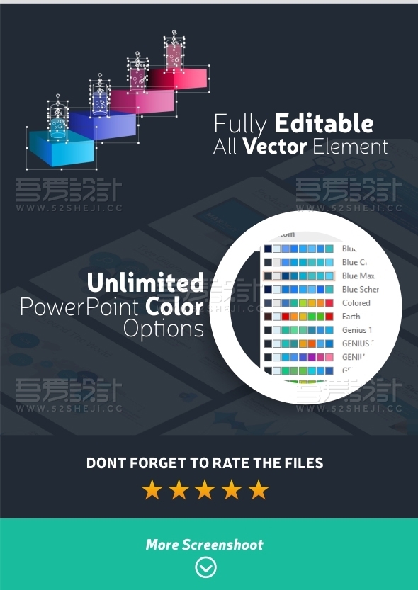 85页10款不同颜色数据图表年计划总结PPT模板