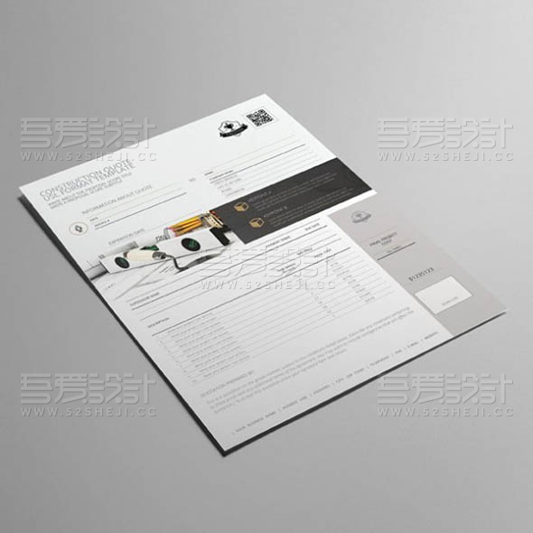 建筑尺寸说明单页模板