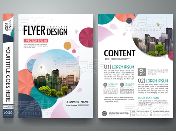 创意时尚唯美企业单页设计模板