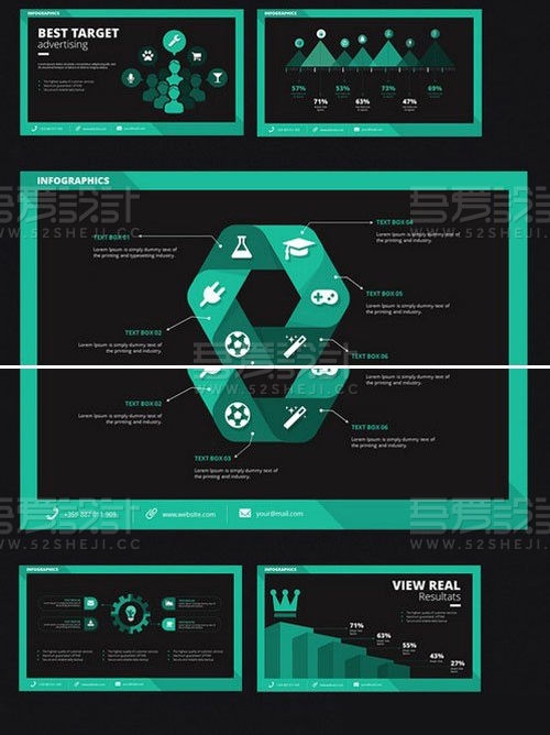 黑绿双色高端大气企业通用PPT模板