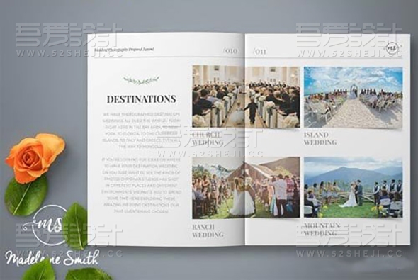 婚庆公司婚礼策划婚礼展示宣传画册模板