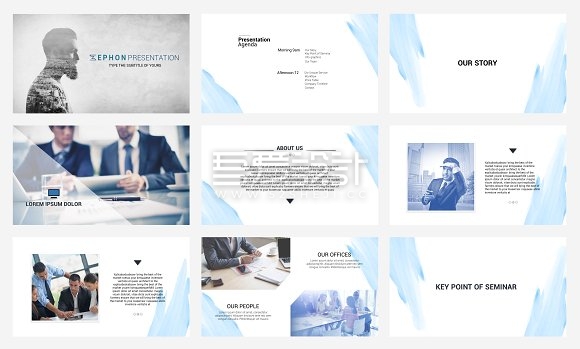 文艺唯美团队介绍商务PPT模板