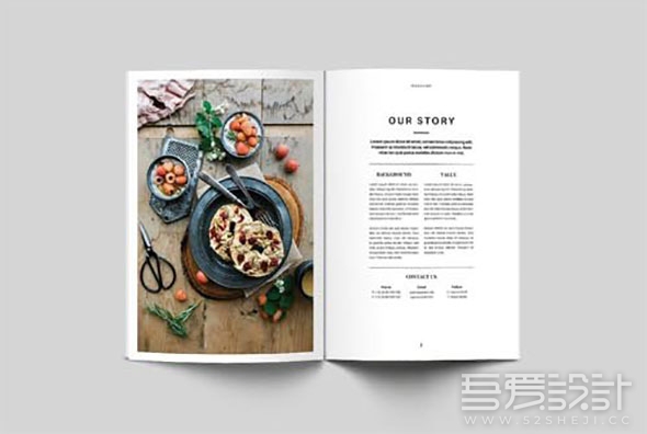 简约精美美食杂志宣传画册模板