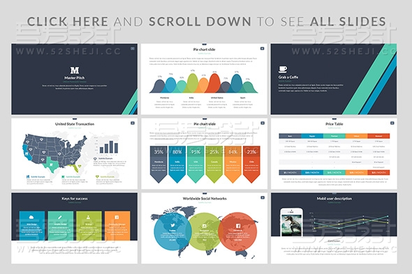 多色彩年计划总结企业通用PPT模板
