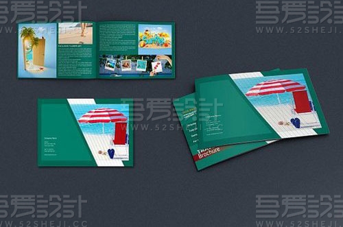绿色旅游摄影宣传画册模板