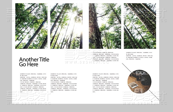 绿色小清新风格的时尚画册设计模板