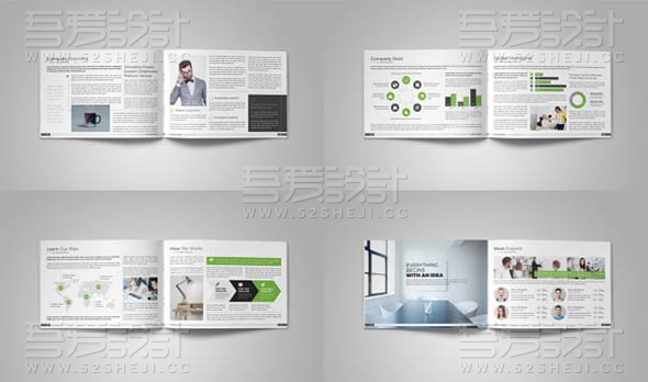 简约时尚风格企业宣传画册模板