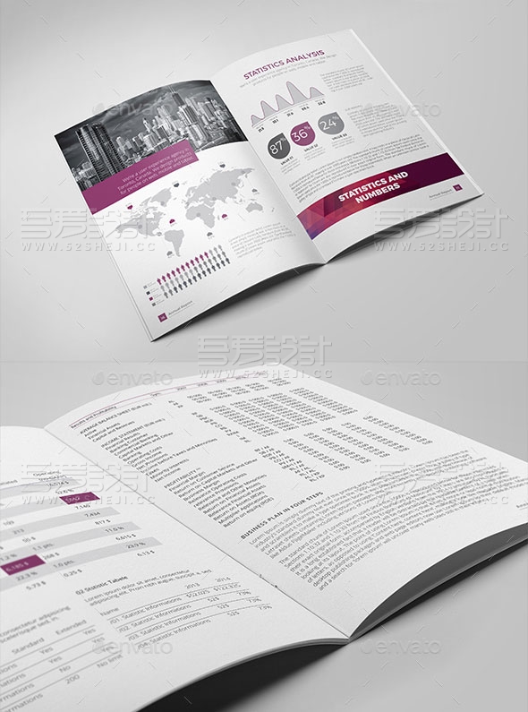 多边形多用途企业宣传画册设计模板