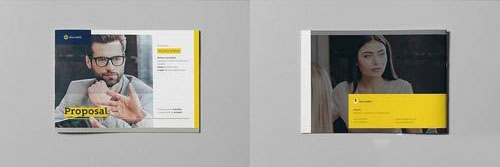 欧美风格团队介绍企业宣传画册模板