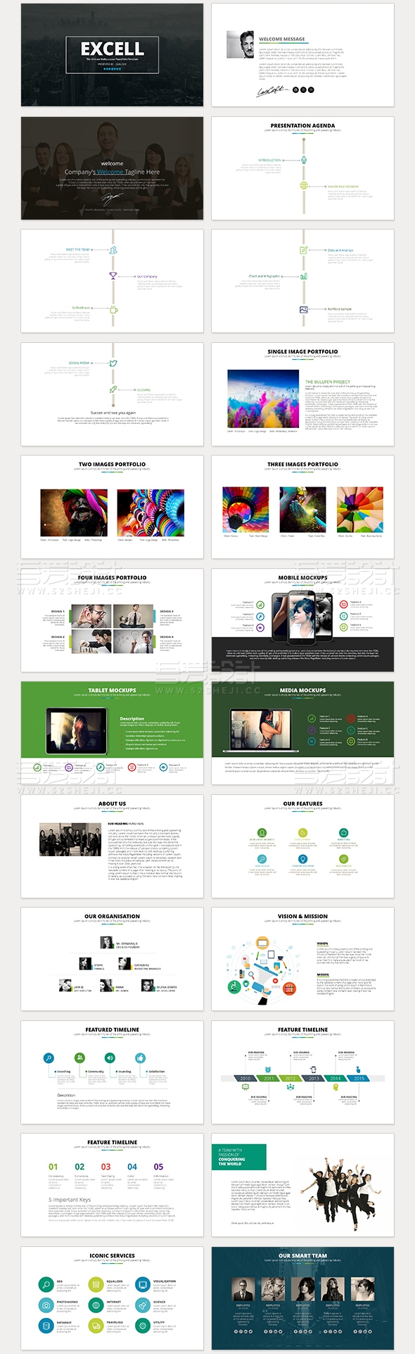 商务简约欧美风格多用途PPT模板