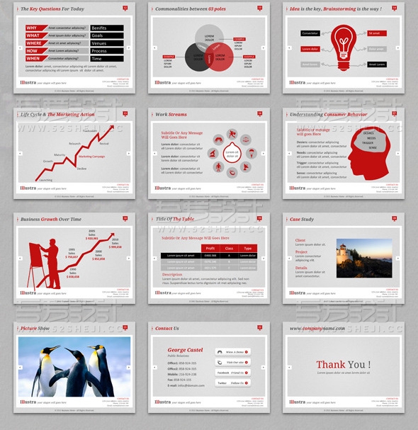 红黑色商务团队介绍PPT模板