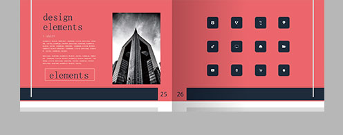 横版欧式风大气高端企业画册模板